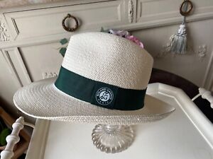 Chapeau - veritable Panama - Rolland Garros - Rollex - Paille naturelle