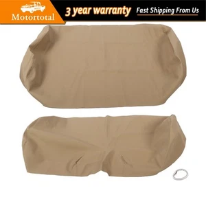 Tan Front Vinyl Backreat Seat Covers Golf Cart For EZGO TXT 1995-2013 - Picture 1 of 11