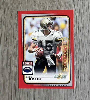 2001 NFL Score 'Scorecard'| Drew Brees RC | #272 | 248/357 | San Diego Chargers - Image 1 of 4