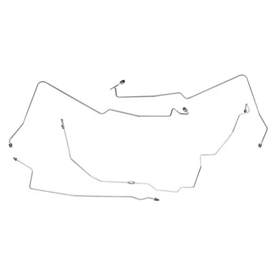 Kit de linha de freio tubos dianteiros com ABS e TC 1997-03 Chevrolet Malibu aço inoxidável - Imagem 1 de 4