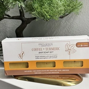 Jabón en barra de café + cúrcuma Provence Essentials 3x5 oz - Imagen 1 de 3