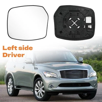 Front Mirror Glass For INFINITI 2011-2013 QX56 2014-2022 QX80 Left Driver Side Foto 1 de 4