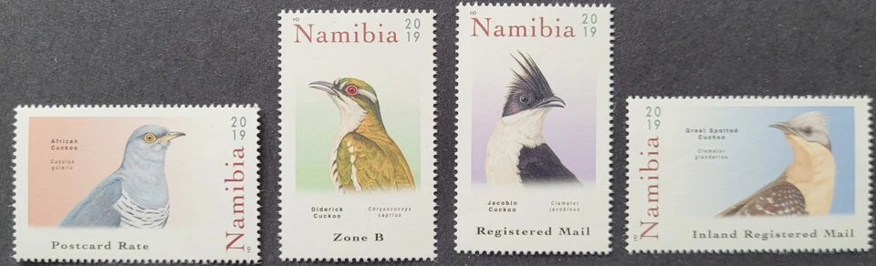 Namibia 2019 / Aves - Cucos de Namibia / Juego 4v Foto 1 de 1
