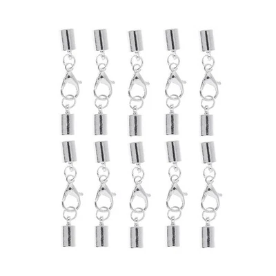 10 Pieces Leather Cord End Caps with Lobster Clasp for DIY - image 1 of 4