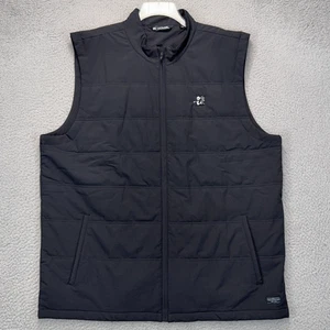 Travis Mathew Vest Jacket Mens 3XL Black Panda Golf Logo Embroidered Athletic - Picture 1 of 11