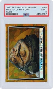 Tarjeta Jabba the Hutt Star Wars 2023 Topps Return of Jedi Sapphire 186 14/15 PSA 9 - Imagen 1 de 1