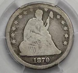 KEY DATE 1870-cc 25c PCGS G06 Carson City Liberty Seated Quarter RARE - Picture 1 of 5