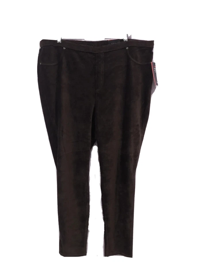 Style & Co Elastic Waist Mid Rise Leggings Brown Plus Size 3X - Image 1 of 3