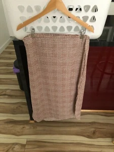 Valley Girl Check Brown Skirt - Size 12 - 5+ items free postage (AU only) - Picture 1 of 9