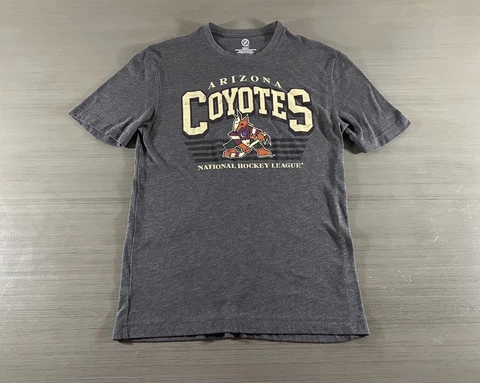 Arizona Coyotes Shirt Adult Small Gray Beige Logo National Hockey League Mens Cover