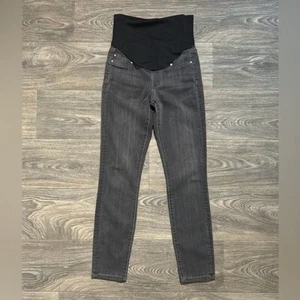 Liverpool Los Angeles Size 27 / 4 Skinny Maternity Jeans Gray Denim Full Panel - Picture 1 of 14