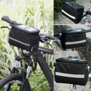 Waterproof Bike Handlebar Bag Bicycle Front Frame Basket Bag Cycling Accessories - Picture 1 of 14