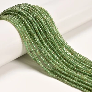 Natural Green Apatite Faceted Rondelle Beads 2x3mm 15.5" Strand - Picture 1 of 2