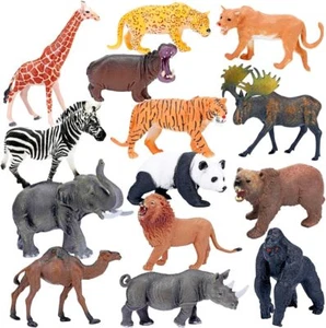 Bolzra Safari Animals Figures Toys, Realistic Jumbo Wild Zoo Animal Fi - Picture 1 of 7