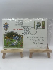 FUNDA PRIMER DÍA GB 1971 RUGBY FÚTBOL UNIÓN CENTENARIO-TWICKENHAM - Imagen 1 de 7
