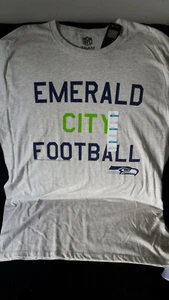 NFL Emerald City Football Gray Tee T-Shirt XL Seattle Seahawks Cotton New - Picture 1 of 2