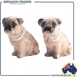 PUG SALT & PEPPER SHAKERS Sprinkle Some Cuteness Around Brand New - Foto 1 di 9