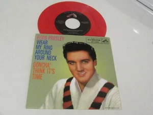 Elvis Presley  45  & Picture Sleeve  Wear My Ring Around Your Neck   Red Vinyl - Picture 1 of 1
