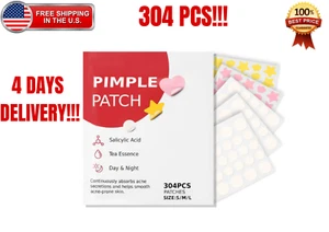 304ct Pimple Patches Dots Hydrocolloid Acne Spot Stickers Cystic Acne Patch Heal - Picture 1 of 8