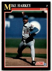 1991 SCORE MIKE HARKEY CHICAGO CUBS #322