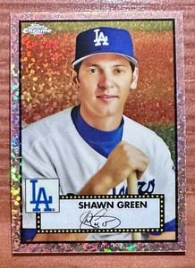2021 Topps Chrome Platinum 70th Anniversary Shawn Green Rose Gold /75 Dodgers