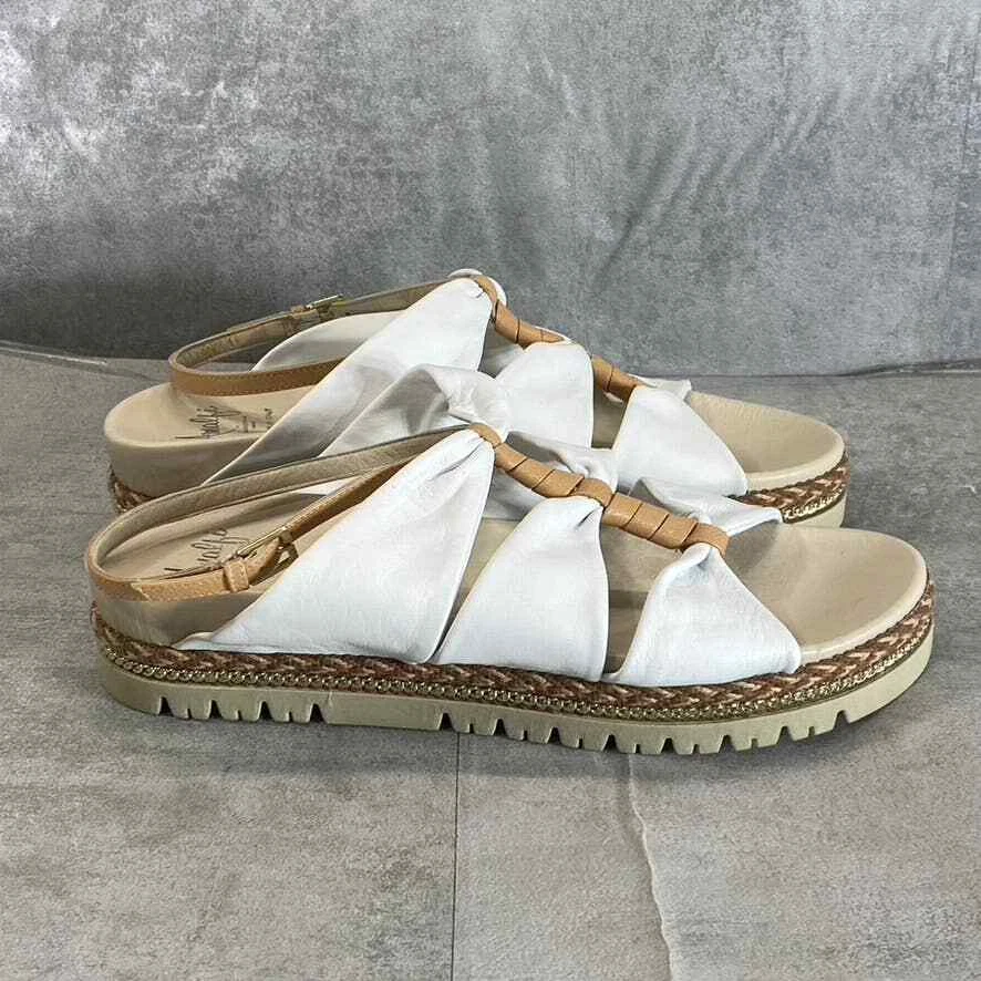 Amalfi By Rangoni Women's White Parmasoft Leather Brent Platform Sandals SZ 9.5 - Image 1 of 4