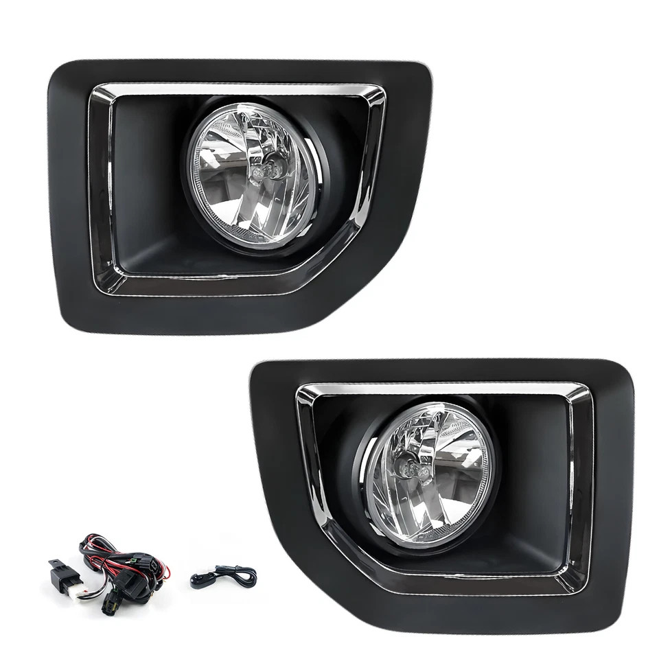 Luces antiniebla lámpara de parachoques con cableado de bisel para GMC Sierra 2500HD 3500HD 2015-2019 Foto 1 de 4