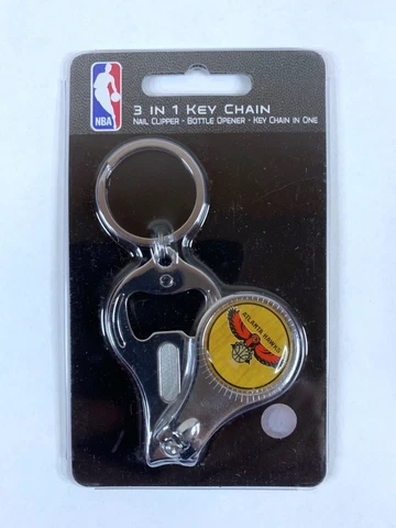 Atlanta Hawks 3-In-1 Metal Key Chain (Nail Clippers, Bottle Opener, Key Chain) Cover