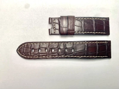 Officine Panerai 22X20mm Marrón Alligator Despliegue Auténtico OEM Foto 1 de 4
