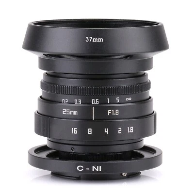 25mm F1.8 CCTV Lens C mount APS-C For Nikon1 N1 mount camera V1 V2 S1 S2 J1 J2 - Image 1 of 4