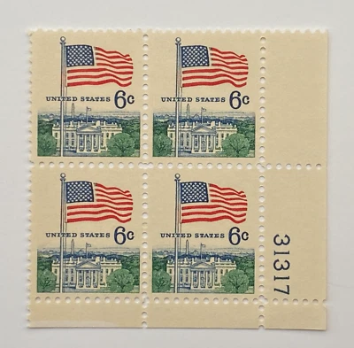Scott #1338 Plate Block of Four - Free Shipping #1 - Image 1 of 2