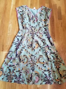 Sundance 100% Silk Dress Size 8, green, pink details paisley, floral dress, EUC! - Picture 1 of 4