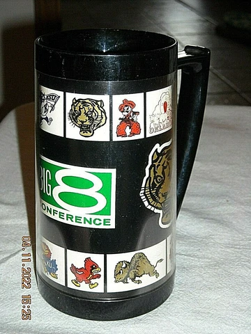 Vintage Big 8 Conference Thermo-Serv Beer Mug All Teams Cover