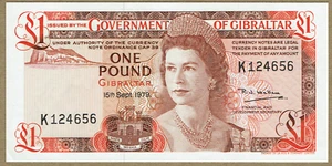 REGIERUNG VON GIBRALTAR 15. 9. 1979 1 PFUND (PICK # 20b) CH CU - Bild 1 von 2