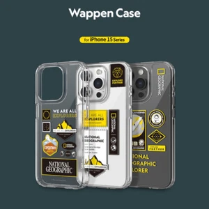 Custodia trasparente stemma National Geographic per iPhone 15, 15 Plus, 15 Pro, 15 Pro Max - Foto 1 di 12