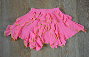 Paper Wings Girls Ruffle Skirt in Pink Lemonade Size 5 EUC