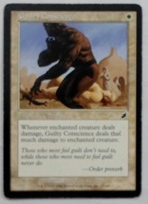 MAGIC THE GATHERING MTG 2003 SCOURGE WHITE GUILTY CONSCIENCE ENCHANTMENT CARD
