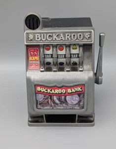 Vintage Buckaroo Spielautomat Coin Bank 3 Walzen ohne Münzen/Token funktioniert - Bild 1 von 11