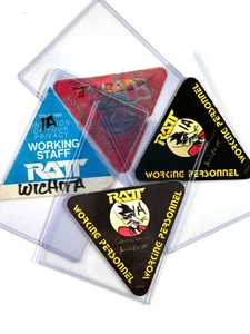 Original 1984 1985 1987 RATT (x4) backstage crew tour pass metal - Picture 1 of 6