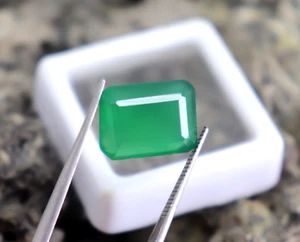 Certified Green Beryl(Bixbite) Loose Stone Natural Beryl Emerald Cut Stone 6Ct - Picture 1 of 8