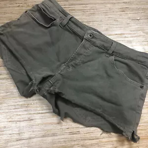 2278 RICH & SKINNY 4" inseam raw edge stretch jean Shorts GREEN sz 30 - Picture 1 of 1
