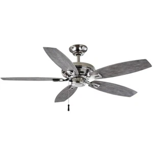 North Pond 52 in. Outdoor Polished Nickel Ceiling Fan - Picture 1 of 8