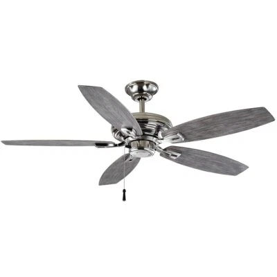 North Pond 52 in. Outdoor Polished Nickel Ceiling Fan - Image 1 of 4