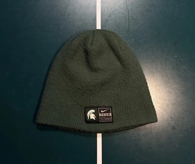 Chapéu de malha vintage Nike Team Michigan State Spartans gorro inverno verde MSU Y2K - Imagem 1 de 4