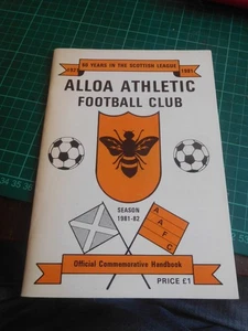 Scottish Football History Alloa Athletic 60 Years in Scottish League, 1981 - Imagen 1 de 1
