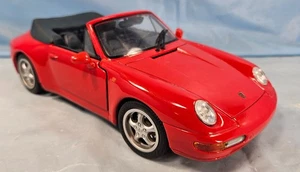 Maisto 1994 Red Porsche 911 Carrera Cabriolet Convertible 1:18 Scale Diecast - Picture 1 of 7