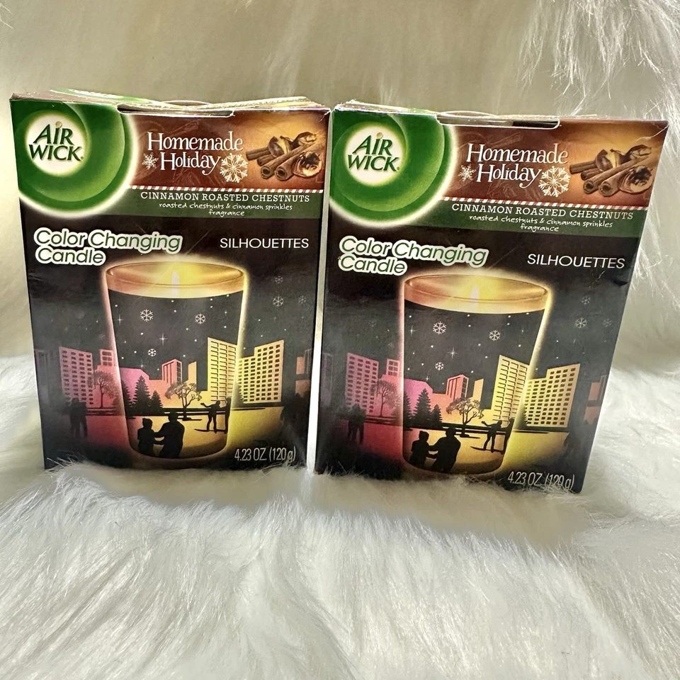 DC'D Air Wick Siluetas Cambio de Color Canela Castañas Asadas JUEGO DE 2 Foto 1 de 4