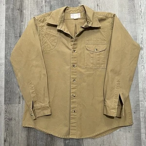 Vintage CC Filson 756 Shooting Shirt Men's 46 Canvas Padded Tan USA Like NWOT - Picture 1 of 5