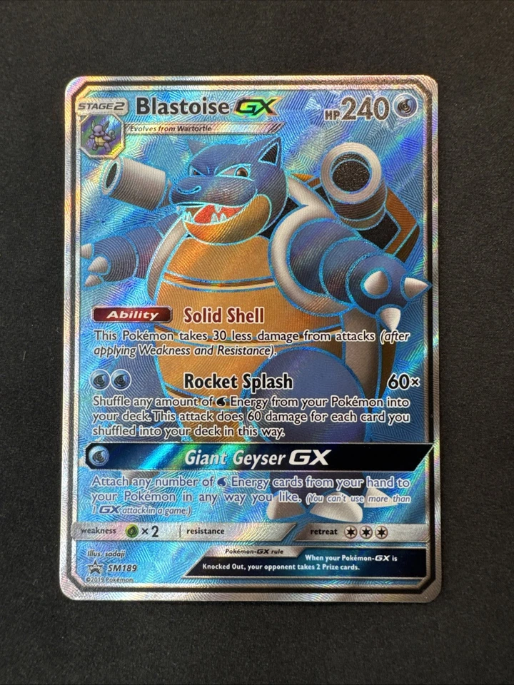 Blastoise GX SM189 Sm Holo Black Star Promo Sun & Moon Pokemon - Image 1 of 4