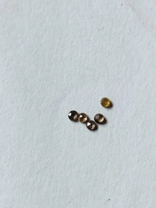 Lote de diamantes sueltos redondos naturales Champion marrón corte rosa 1,5 5 piezas - Imagen 1 de 2